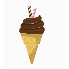 甜筒巧克力冰淇淋