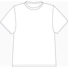 手绘空白T恤模板