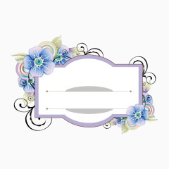 漂亮花朵印花吊牌