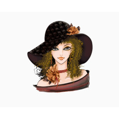 欧美人物素描装饰图片