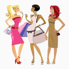 卡通美女矢量图