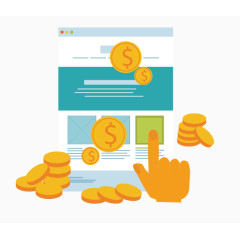 货币交易扁平化图标