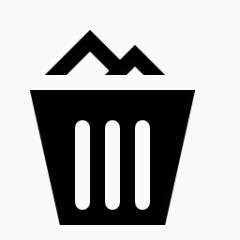 垃圾全黑色默认图标