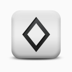 磨砂白广场图标符号形状形状钻石框架符号形状图标