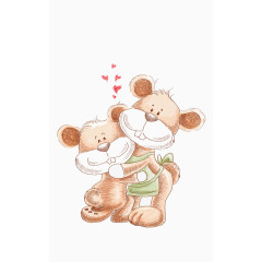 手绘可爱小熊