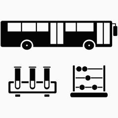 精致学校学生用品毕业图标