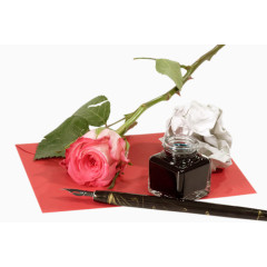 古风饰品剪影配饰素描