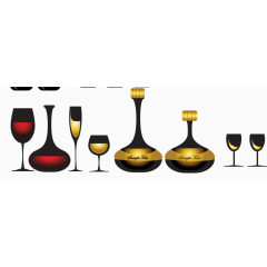 酒杯红酒矢量元素