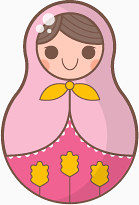 俄罗斯娃娃设计矢量图