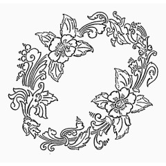 素描花环