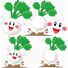 萝卜水彩卡通手绘装饰元素