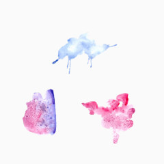 手绘水彩墨迹素材免抠图