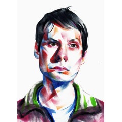 男孩发呆人像速写