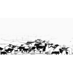 中国风水墨建筑