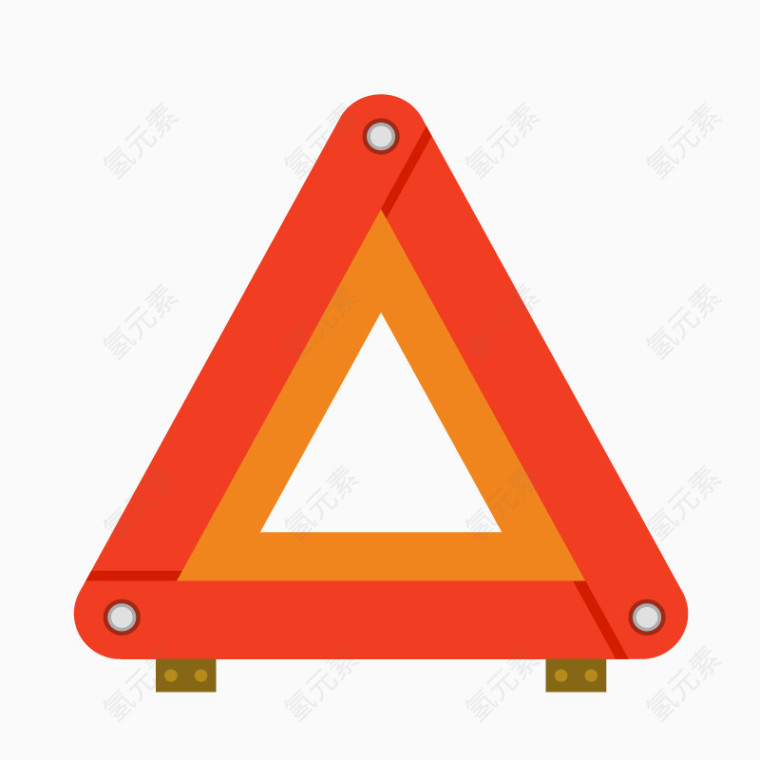 三角警示架图标设计矢量素材