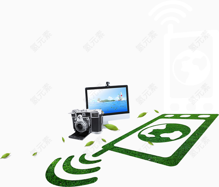 手机信号与电脑照相机