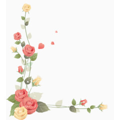 鲜花边框元素免扣
