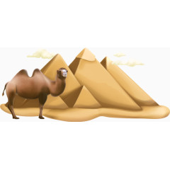 在沙漠里的骆驼