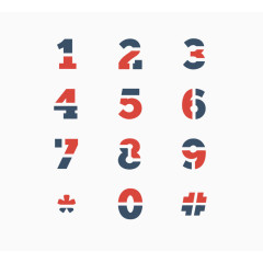 电话拨号盘数字