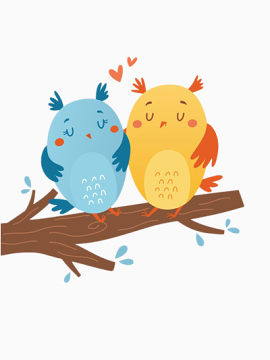 小鸟插画矢量图