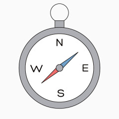 可爱卡通手绘简约指南针