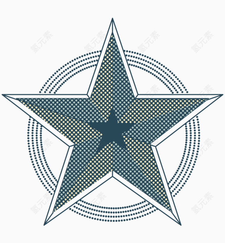 网点五角星图标