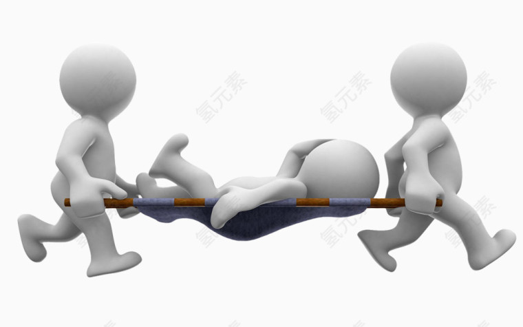手绘3d小人3d小人卡通 急救3D人
