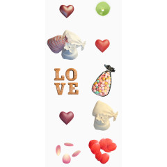 爱心LOVE灯弓箭袋子花瓣元素