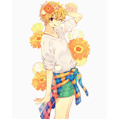 阳光少年手绘插画