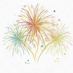 彩色烟花效果元素