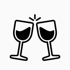 葡萄酒干杯图标