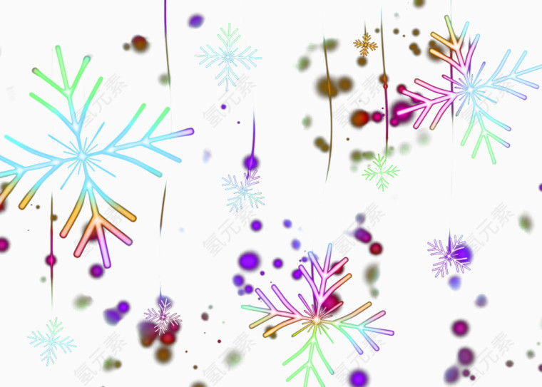 彩色雪花