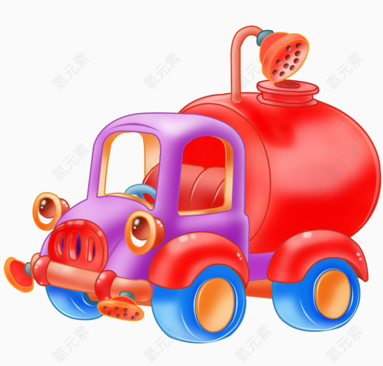 红色卡通汽车