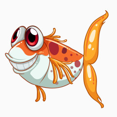 卡通海洋动物鱼