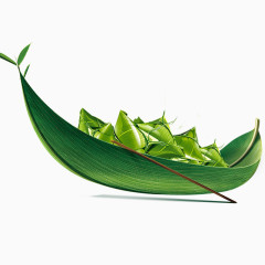 载着粽子的粽叶船