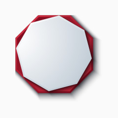 PPT元素双层多边形