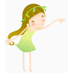 穿绿裙子的女孩