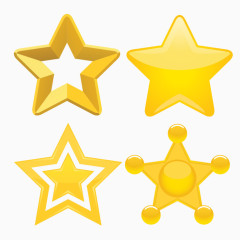 几何金色星星素材