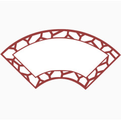 中国风扇形边框