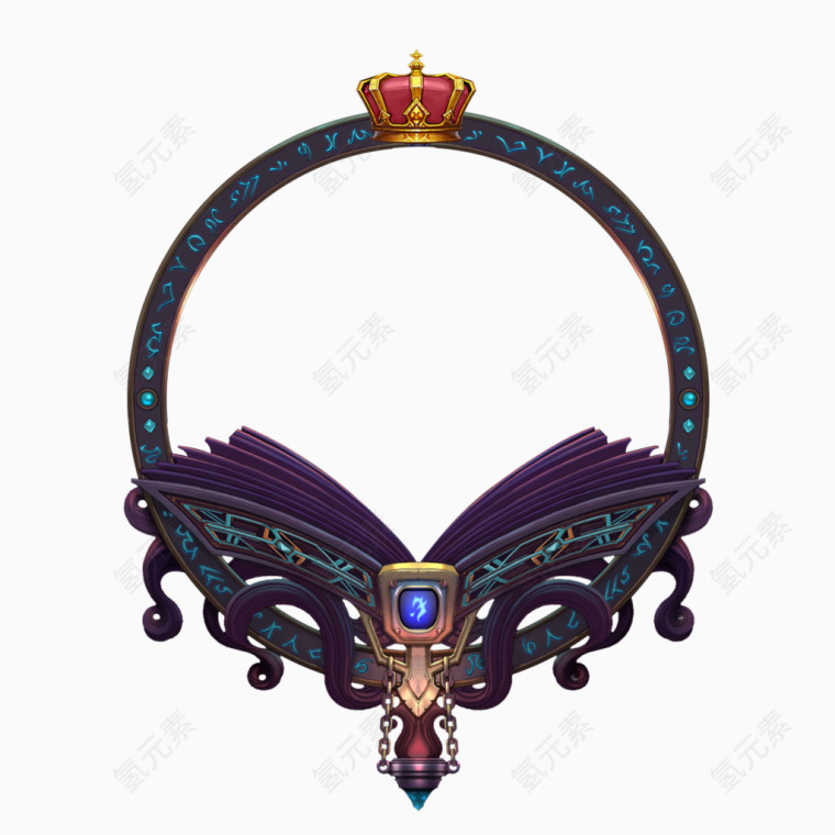 皇冠圆环装饰元素