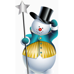 绅士装扮的雪人