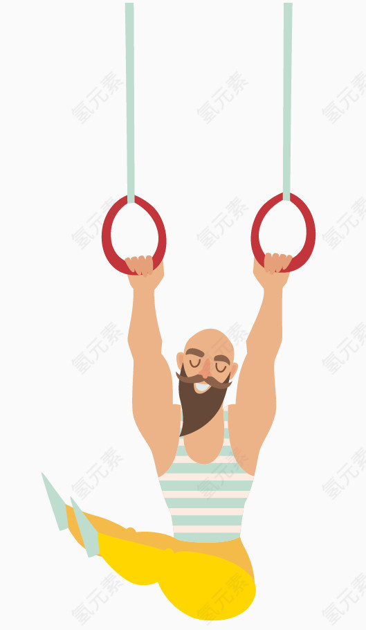 拉拉环的运动员