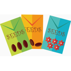 矢量PPT创意设计小种子袋图标