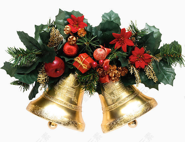 精制的圣诞节金色铃铛