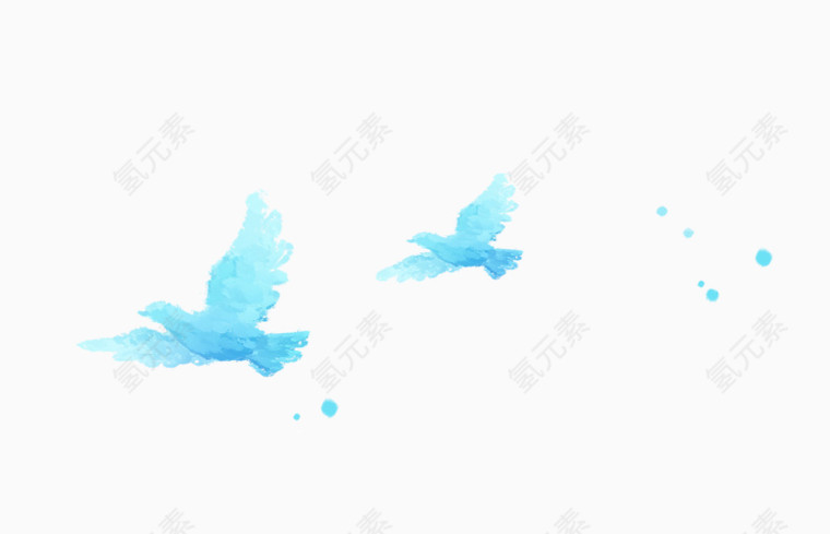 简约清新蓝色小鸟