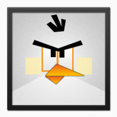 白生气鸟黑色框架广场愤怒的小鸟图标