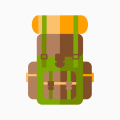 卡通扁平双肩背包