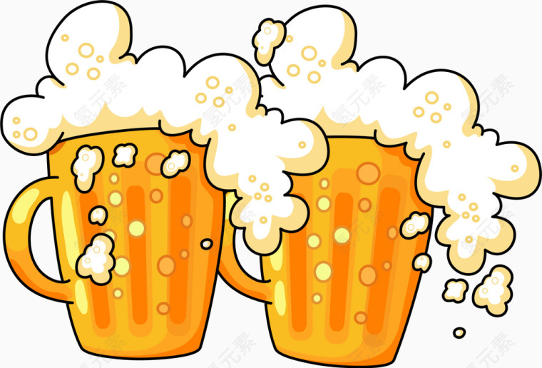 手绘啤酒