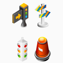 方向牌警示灯PNG矢量素材