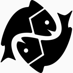双鱼星座符号图标
